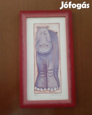 Gyerek dekorációs kép (viziló)