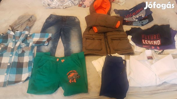 Gyerek fiú ruha ruhacsomag 12 db 4-5 éves 110 méret