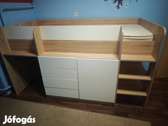 Gyerek galériaágy íróasztallal