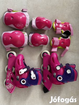 Gyerek görkorcsolya 26-28-as + védőfelszerelés