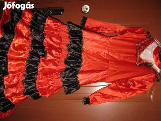 Gyerek jelmez 146 11-14 év Táncosnő krinolinos ruha legyezővel