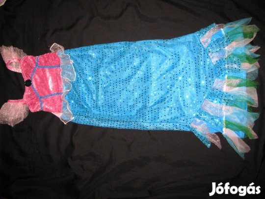 Gyerek jelmez Sellő 5-7 évre csillogós gyönyörű új strasszköve kék