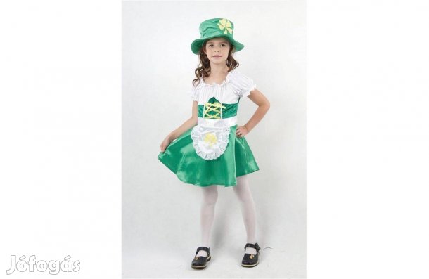 Gyerek jelmez, Lány manó kalappal, S, 110-122 cm,Új