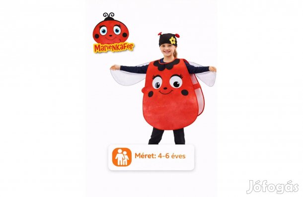 Gyerek katica jelmez 46 éveseknekaranyos farsangi jelmez,Új