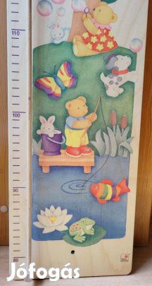 Gyerek mérce fali testmagasság mérő maci minta figura
