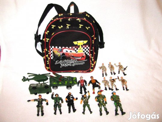 Gyerek ovis játék Verda hátizsák szett 14 féle harcosok járművek újk