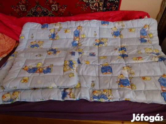 Gyerek párna-paplan maci mintával