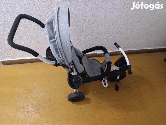 Gyerek tricikli felnőtt kormányzással, napellenzővel