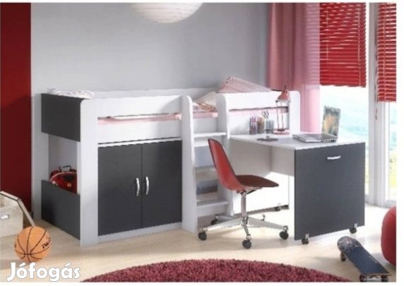 Gyerekágy Íróasztal Polcok Emeletes