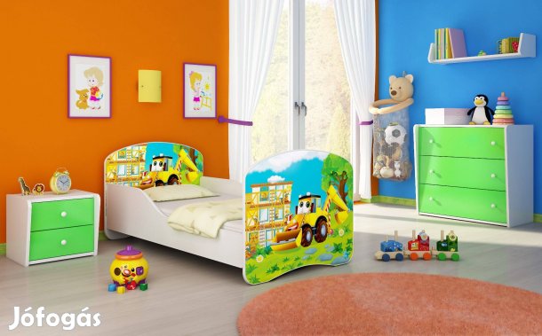 Gyerekágy - Dream 80x160 cm - 20 Digger matraccal