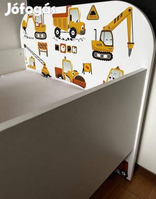 Gyerekágy ágyráccsal,ágyneműtartóval