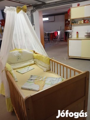 Gyerekágy maszív fa, madraccal