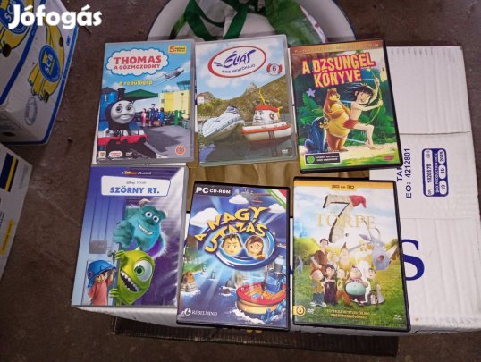 Gyerekeknek 6dbos csomag dvd +pccdrom eladó 4000ft óbuda
