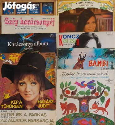 Gyerekeknek hanglemezek 9db