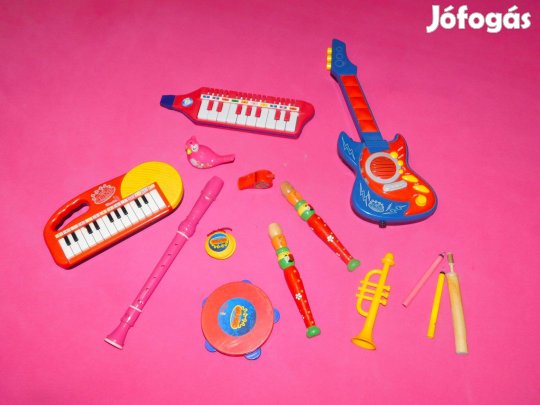 Gyerekhangszer, játékhangszer gyűjtemény, 14 db