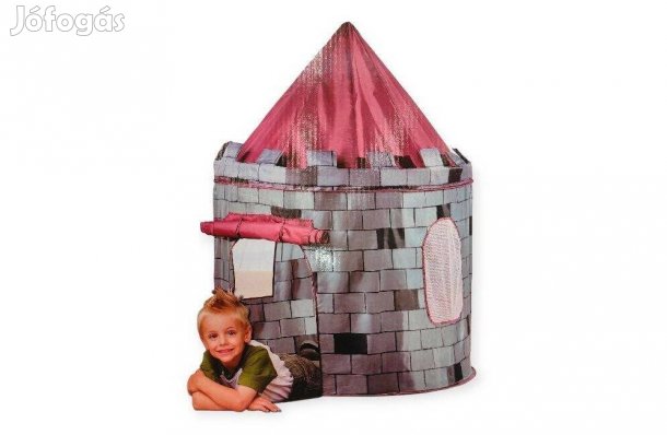 Gyereksátor kastély formában Szürke lovagos sátor fiúknak (105x105x1
