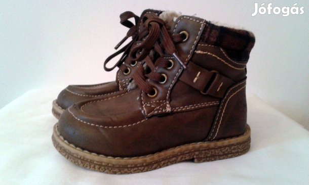 Gyermek bőrcsizma, bélelt, EU 21, BTH: 13 cm, Bobbi shoes márka