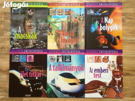 Gyermek enciklopédia könyvcsomag (a 6 db könyv csak 3000 Ft)