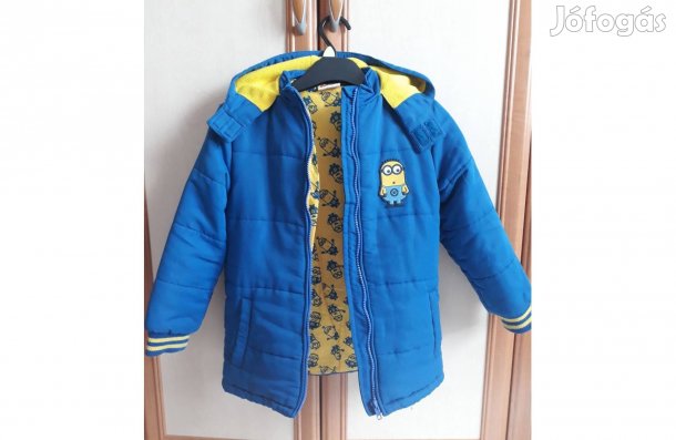 Gyermek kabát, 7-8 év, 122-128, Minion-os