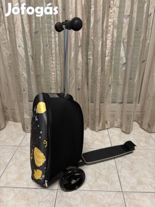 Gyermek roller bőrönd, poggyász, világító kerékkel