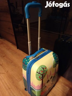 Gyermekbőrönd, nyuszis bőrönd, utazótáska, bőrönd, gyerekbőrönd