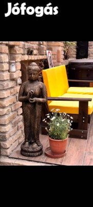 Gyertya tartós kerti Buddha szobor 