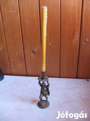 Gyertyatartó - bronz alakos