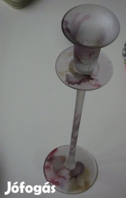 Gyertyatartó festett üveg