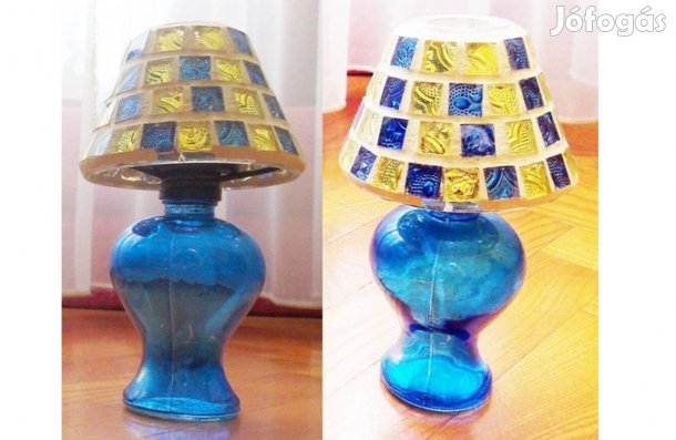 Gyertyatartó lámpa üveg mozaik dekoráció Újpest központ közelében