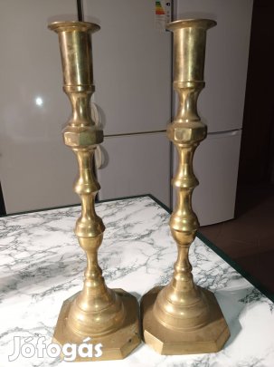 Gyertyatartó pár réz 48 cm magas