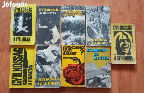 Gyilkosság / krimisorozat könyvcsomag / 9 db könyv