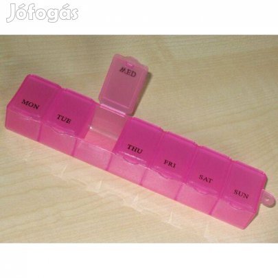 Gyógyszeradagoló 7 napos Gyógyszertartó doboz Pink (_)