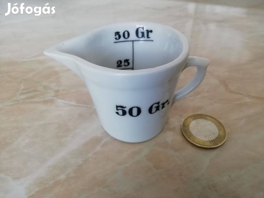 Gyógyszerész patikai mérő edény Drasche porcelán régi ritka db
