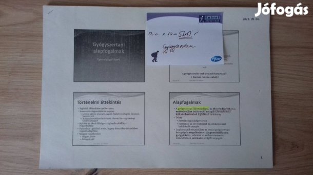 Gyógyszertan (egészségügyi jegyzet)