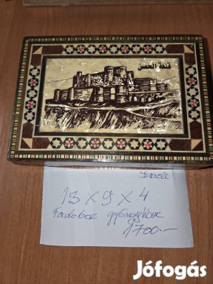 Gyöngyház berakásos fadoboz