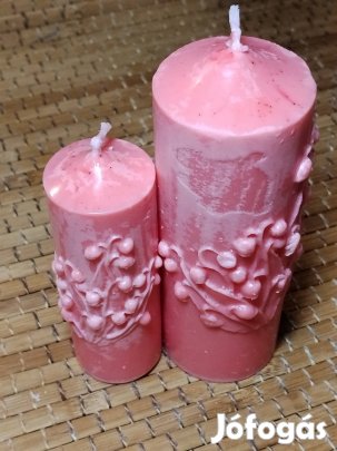 Gyöngyvirágos gyertya pár