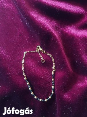 Gyönyörű 14K Arany Karkötő Sötétkék Zafír Kövekkel - Újszerű!