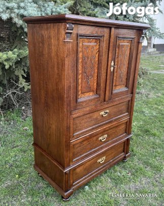 Gyönyörű Antik Ónémet Pillér szekrény/Cabinet/Nagyon jó állapotban. Cc