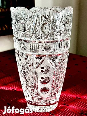 Gyönyörű Bohemia kristály váza