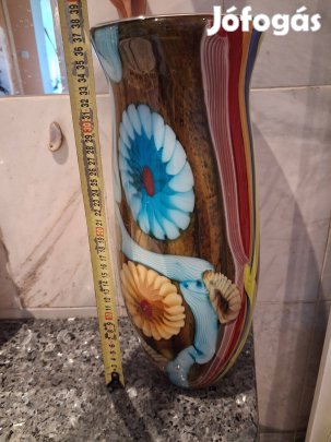 Gyönyörű, hatalmas művészi üveg váza