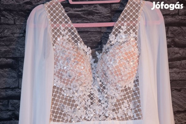 Gyönyörű, hercegnős menyasszonyi ruha - S - kedvező áron