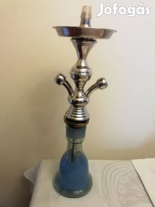 Gyönyörű, vadonatúj üveg és fém vízipipa test, dekoráció