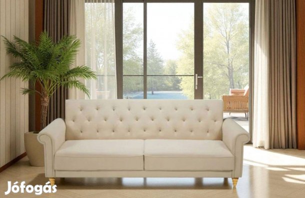 Gyönyörű bézs, ágyazható prémium kanapé