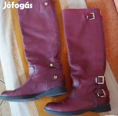 Gyönyörű bordó 38-as bőrcsizma