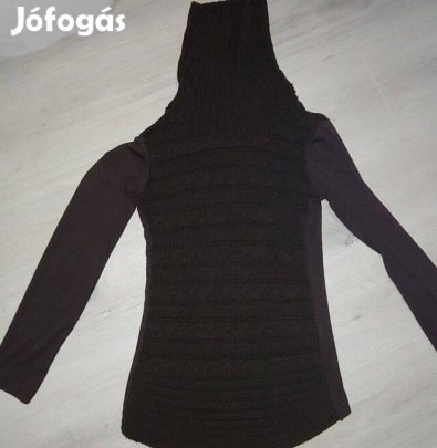 Gyönyörű csokibarna kötött pukóver L