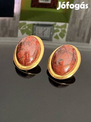 Gyönyörű ezüst fülklipsz (aranyozott)