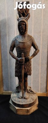 Gyönyörű faragással régi lámpatest szoborral, 70 cm