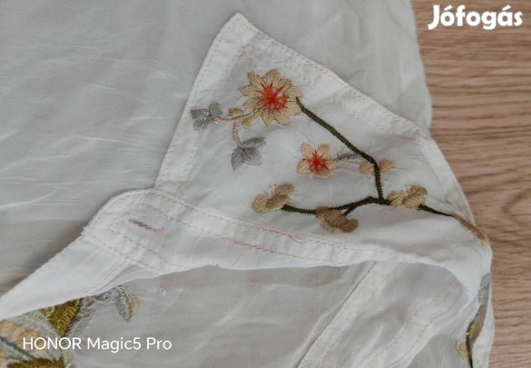 Gyönyörű minőségi márkás designer hímzett női blúz L