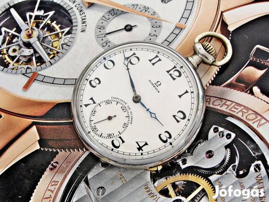 Gyönyörű porcelán számlapos Omega zsebóra 1930-ból