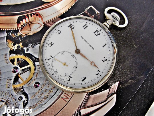 Gyönyörű porcelán számlapos Tellus zsebóra az 1940-as évekből